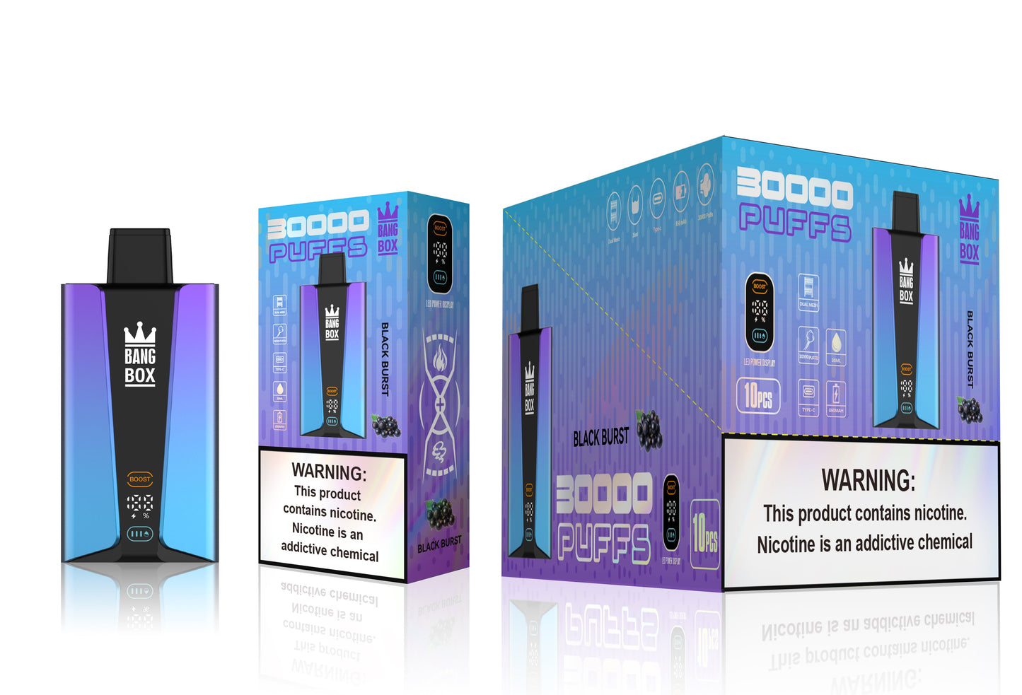 BANGBOX 30000 Puffs Disposable Vape Wholesale-850mAh Battery, 40ml E-liquid, Multiple Nicotine 12 Flavors