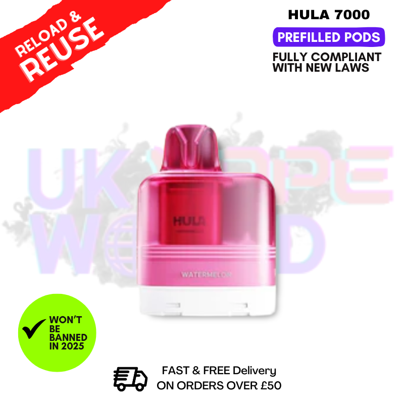 Watermelon Hula 7K Puff Prefilled Pod REPLACEMENT
