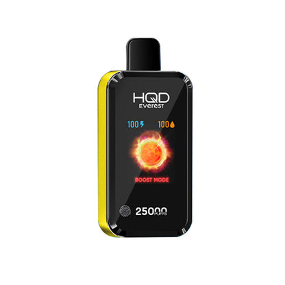HQD Everest 25000 Puffs Disposable Vape 5% Nicotine 28ml e-liquid 850mAh rechargeable 16 Flavors Wholesale