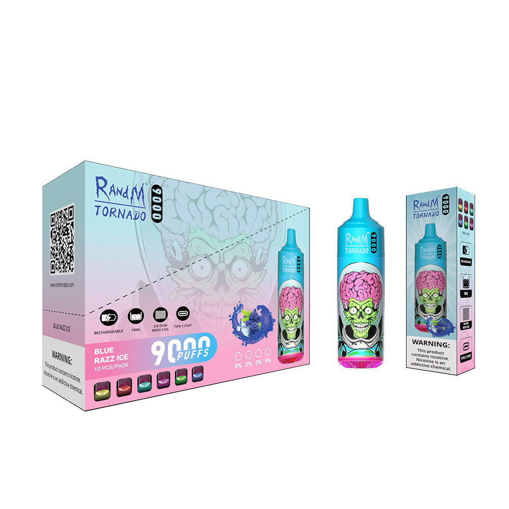 RAndM Tornado 9000 Puffs Disposable Vape Box Of 10