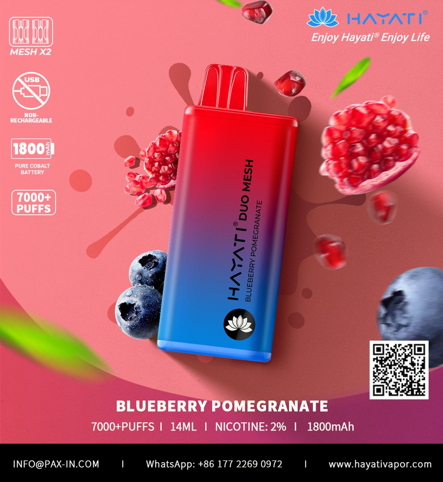 Hayati Duo Mesh 7000 Puffs Disposable Vape