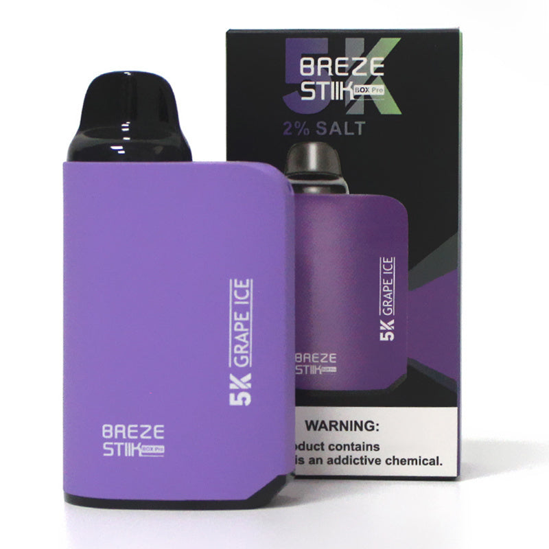 Breze Stiik Box Pro 5000 Puffs Vape Disposable Airflow Adjustable Electronic Cigarettes Puff 5k 2% 5% Prefilled Pod