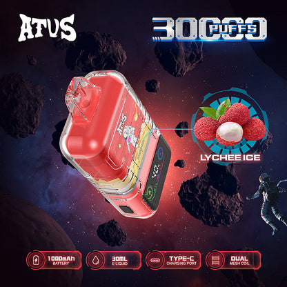ATVS 30000 Puffs :DTL/MTL Disposable Vape with Adjustable Airflow