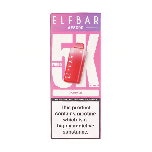 PACK OF 5 PC-  Elf Bar AF5000 Disposable Vape TPD UK