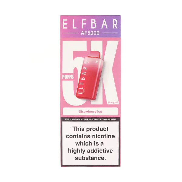 Elf Bar AF5000 Disposable Vape Up To 5000 Puffs 2ml Prefilled E-Liquid 10ml Refill Container