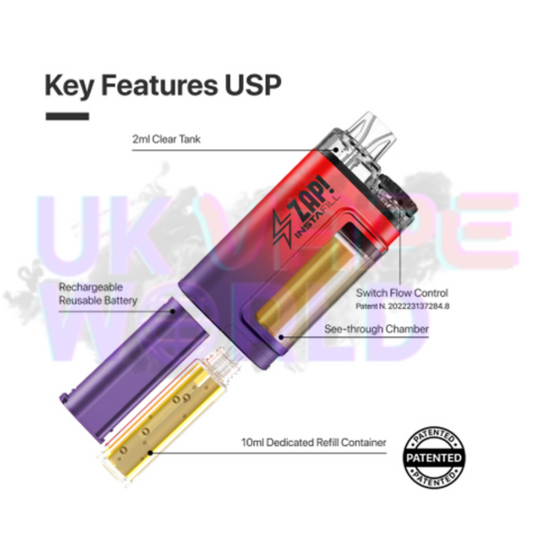 Zap Instafill Bar 3500 Puff Lemon Lime