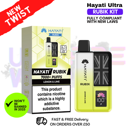 Lemon Lime Hayati Rubik 7000 Puff 7K Bar