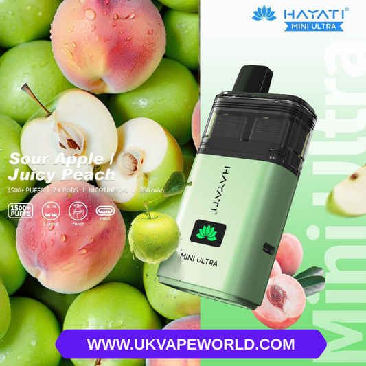 Sour Apple Hayati Mini Ultra 1500 Puff Twist Bar