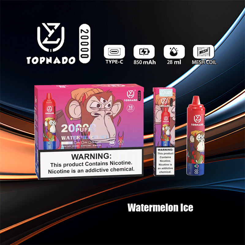 High Quality Uzy Tornado 20000 Puff Disposable E Cigarettes Mesh Coil 28ml 20K Puff Disposable