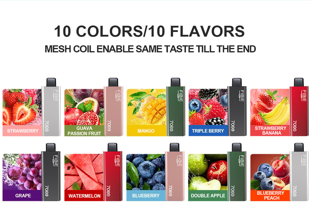 STRAWBERRY-BANANA -FIBIE 7000 Puffs Disposable Vapor Wands(7000 PUFFS)