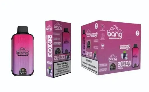 Bang 20000 Puffs LED Display Disposable Vape Bang King Double Crystal 20000 Puffs Vape 20K Disposable Vape Pen E Cigarette Prefilled-650mAh Battery, 25ml E-liquid, Multiple Nicotine 12 Flavors