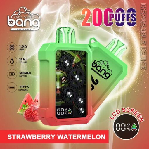 Bang King Double Crystal 20000 Puffs Vape 20K Disposable Vape Pen E Cigarette Prefilled-500mAh Battery, 25ml E-liquid, Multiple Nicotine 12 Flavors